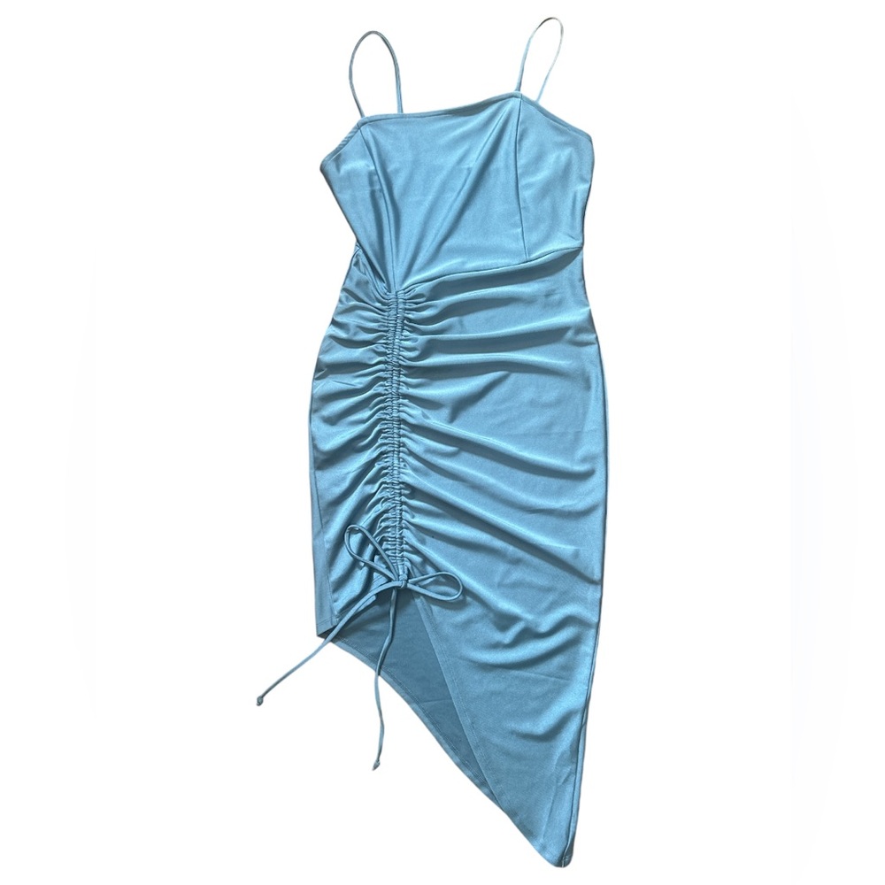Popular 21 Bodycon Light blue Ruched dress